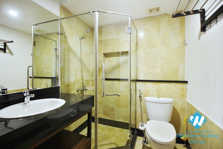 Lake view three bedrooms apartment for rent in Quang Khanh st, Tay Ho